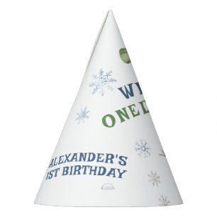 Winter Onederland Schneemann 1. Geburtstag  Partyhütchen