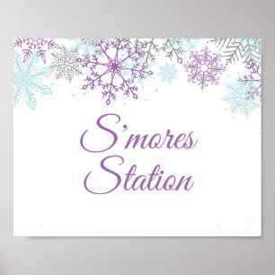Winter Onederland S'moors Station Lila Poster