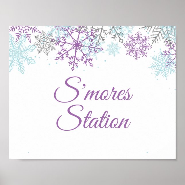 Winter Onederland S'moors Station Lila Poster (Vorne)