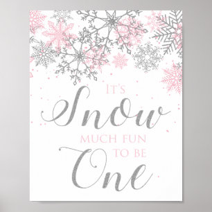 Winter Onederland Snow Much Spaß ein Zeichen zu se Poster