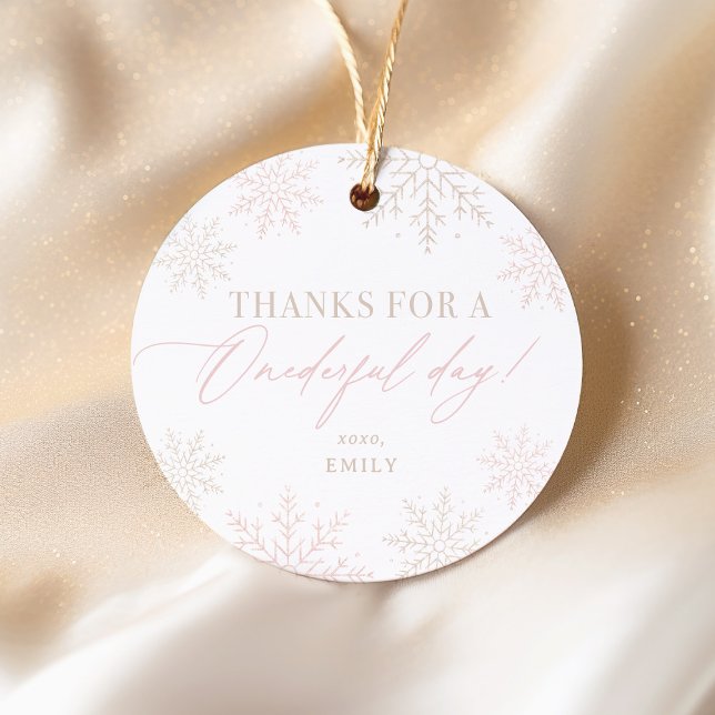 Winter Onederland Snowflake 1. Geburtstag Geschenkanhänger (Von Creator hochgeladen)