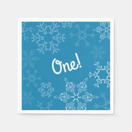 Winter Onederland Snowflake 1. Geburtstag Party Serviette