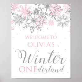 Winter ONEderland Snowflake Begrüßungszeichen Poster