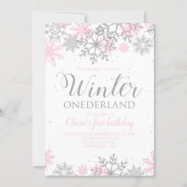 Winter Onederland Snowflake Einladung