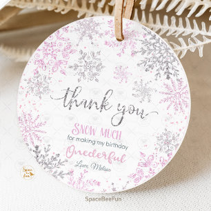 Winter ONEderland Snowflake Geburtstag Geschenkanhänger