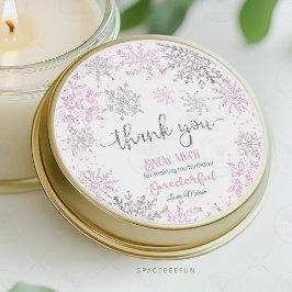 Winter ONEderland Snowflake Geburtstag Runder Aufkleber