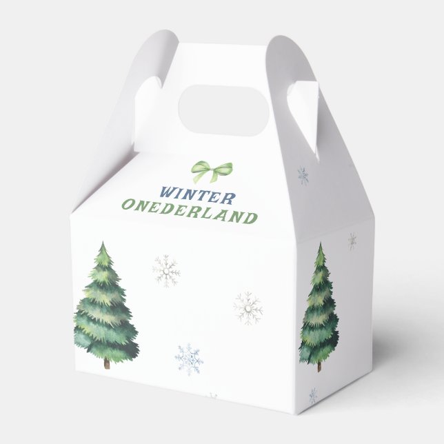 Winter Onederland Snowman 1. Geburtstag Geschenkschachtel (Rückseite)