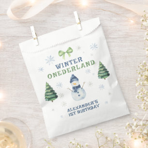 Winter Onederland Snowman 1. Geburtstag Geschenktütchen