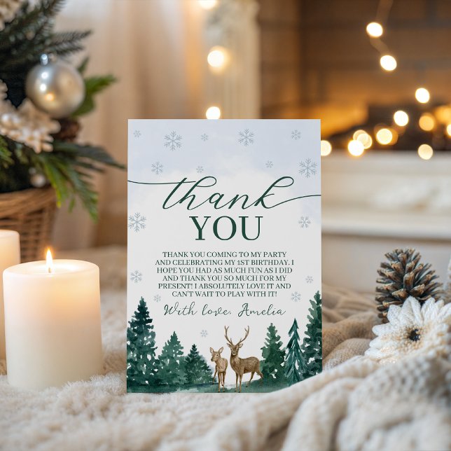 Winter ONEderland Thank You Card Einladung (Von Creator hochgeladen)