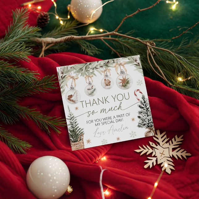 Winter Onederland Thank You Tag Geschenkanhänger (Von Creator hochgeladen)