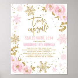 Winter ONEderland Time Kapsel Rosa und Gold Poster