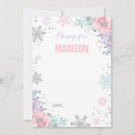 Winter ONEderland Time Kapselkarten Gästebuch Mitteilungskarte