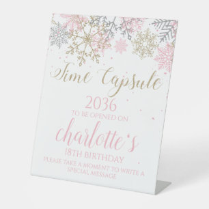 Winter ONEderland Time Kapselunterschrift Sockelschild