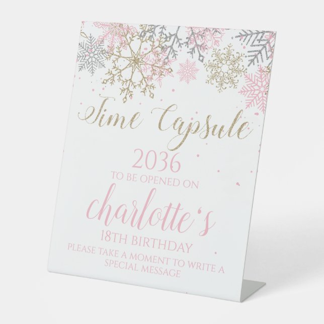 Winter ONEderland Time Kapselunterschrift Sockelschild (Vorderseite)