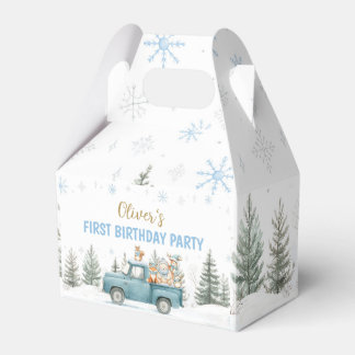 Winter Onederland Waldtiere Geburtstag Geschenkschachtel