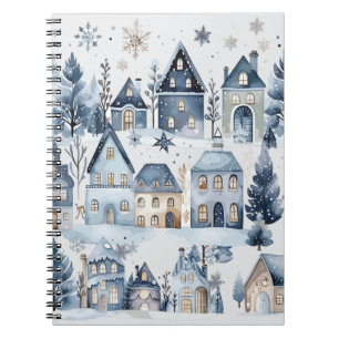 Winter Onederland Weihnachtshäuser Geburtstag Notizblock