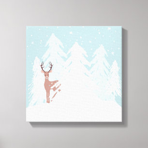 Winter Onederland Wonderland Deer Canvas Print Leinwanddruck