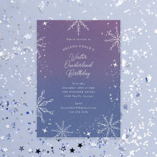 Winter Onederland Wonderland Erster Geburtstag Einladung