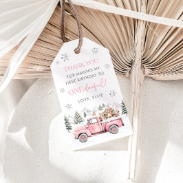 Winter Onederland Woodland Animals 1st Birthday Geschenkanhänger