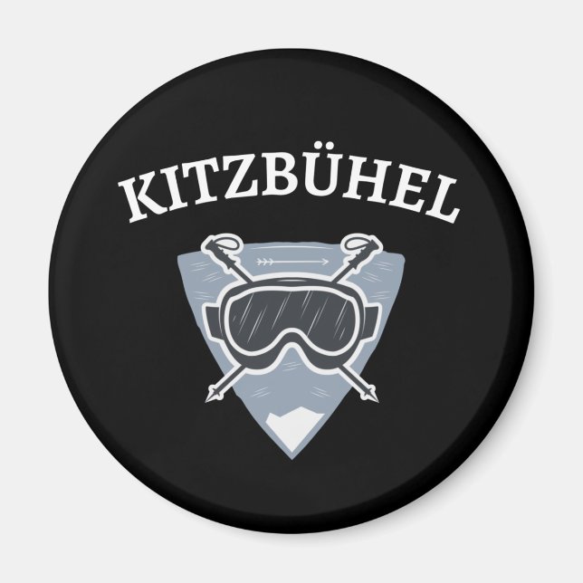 Winter Österreich Ski Tirol Kitzbühel Urlaub Magnet (Vorne)