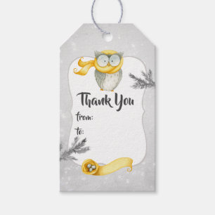 Winter Owl Weihnachtsdusche Geschenkanhänger