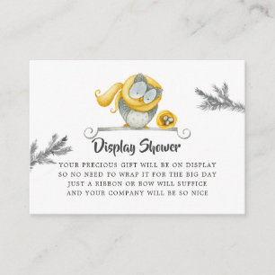 Winter Owl Weihnachtsdusche Showdusche Begleitkarte