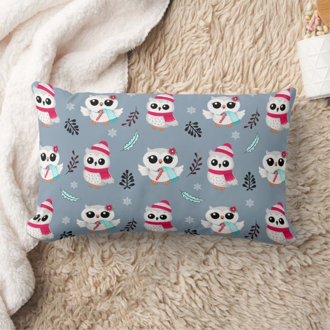 Winter Owls Lendenkissen (Decke)