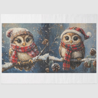 Winter Owls Seidenpapier