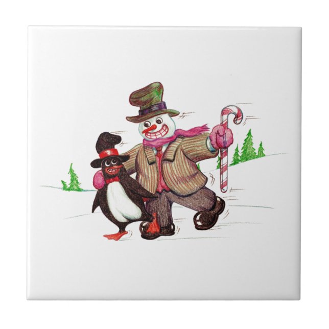 Winter Pals Fliese (Vorderseite)