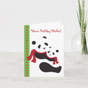 Winter-Panda-Bärn-Feiertags-Weihnachtskarte Feiertagskarte