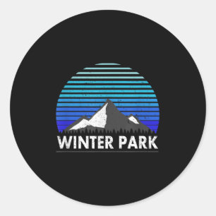 Winter Park Colorado Blaumeisenberg Runder Aufkleber