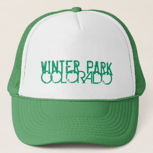 Winter Park Colorado Der einfache, grüne Hut Truckerkappe