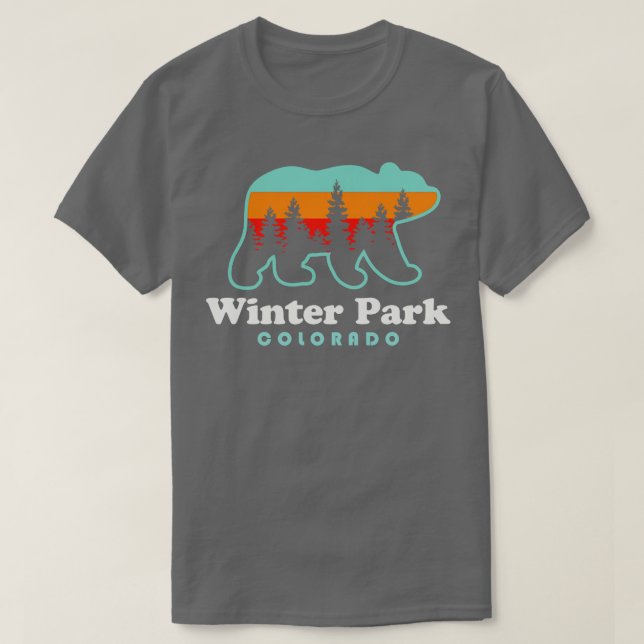 Winter Park Colorado Ferien Bärenbäume T-Shirt (Design vorne)