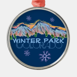 Winter-Park-Colorado-Gebirgsschneeflockeverzierung Ornament Aus Metall