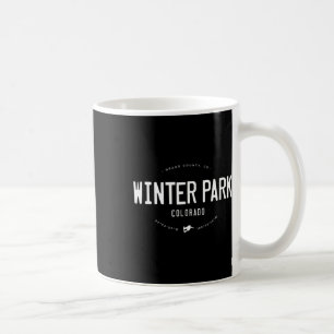 Winter Park Colorado Grafik gestörter Vintager Sn Kaffeetasse