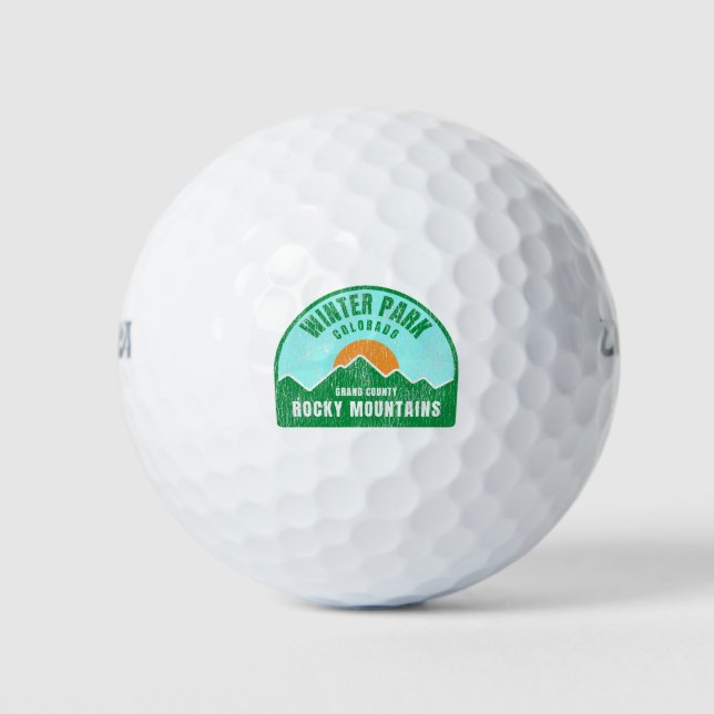 Winter Park Colorado Rocky Mountains Golfball (Vorderseite)