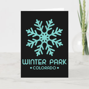 Winter Park Colorado Skifahren Langarm Skishirt Karte