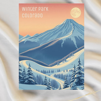 Winter Park Colorado Skiferien Postkarte