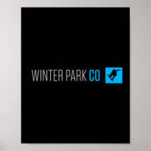 Winter Park Colorado Snowboard Box Typ Poster