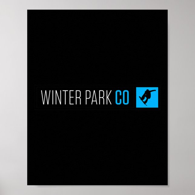 Winter Park Colorado Snowboard Box Typ Poster (Vorne)