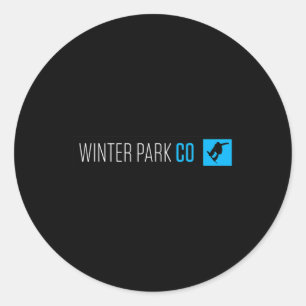 Winter Park Colorado Snowboard Box Typ Runder Aufkleber