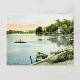 Winter Park Florida, Lake Osceola Vintage Postkarte