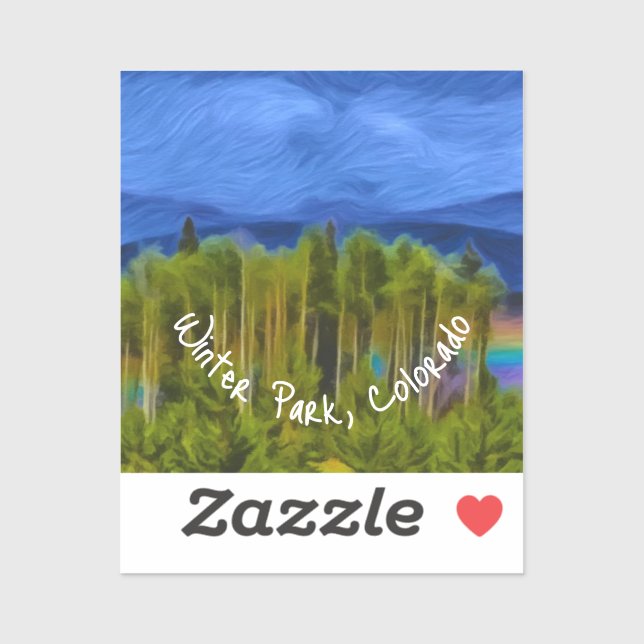 Winter Park Rainbow Patch Aufkleber (Blatt)