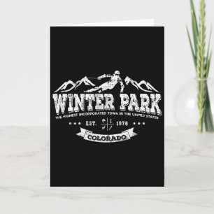 Winter Park Skistadt-Shirt für Colorado-Skifahrer  Karte