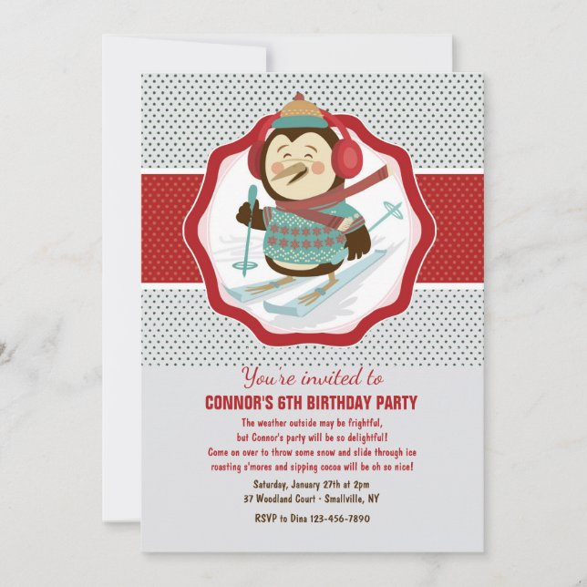 Winter-Party Einladung (Vorderseite)