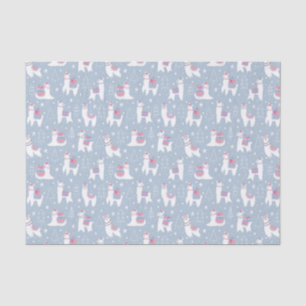 Winter-Pastelllama-Muster Seidenpapier