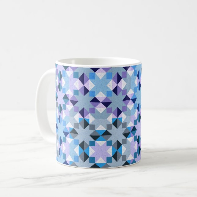 Winter-Patchwork-Star Kaffeetasse (Vorderseite Links)