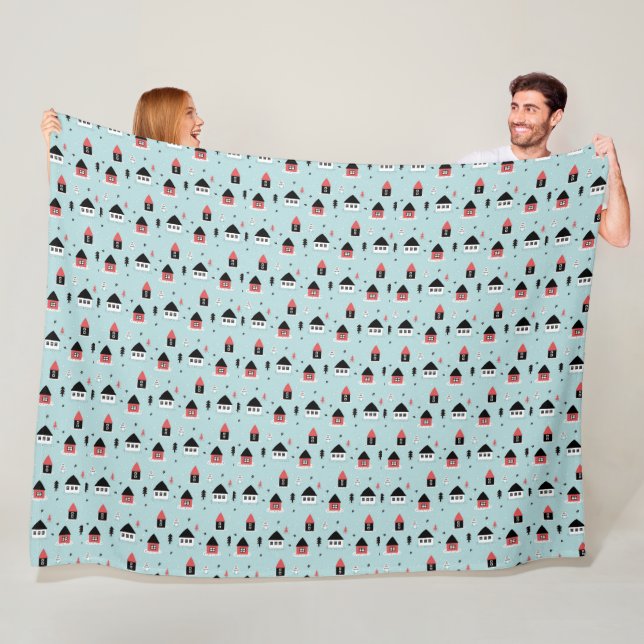 Winter Pattern Design Fleece Blanket (Beispiel)
