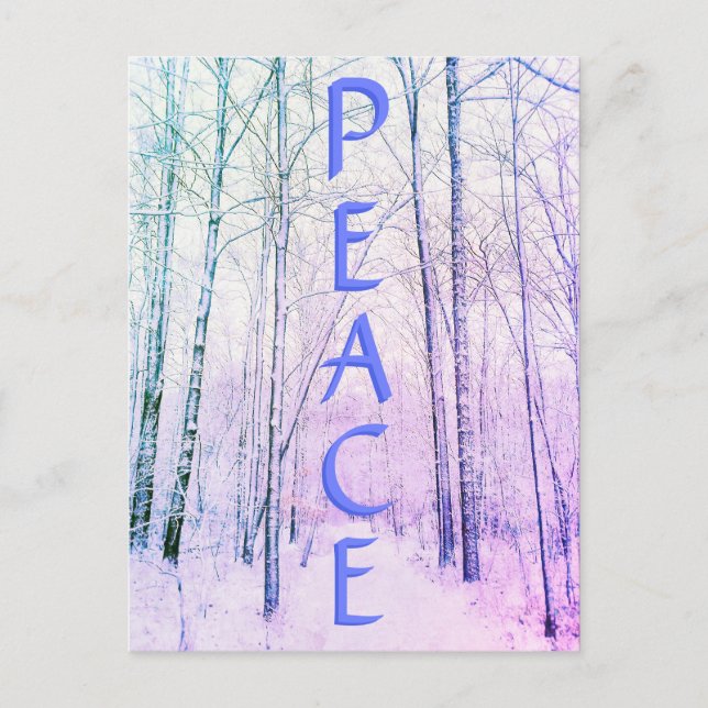 WINTER PEACE2 LIGHT POSTCARD POSTKARTE (Vorderseite)
