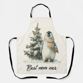Winter Penguin “Best Mom Ever” Design Schürze